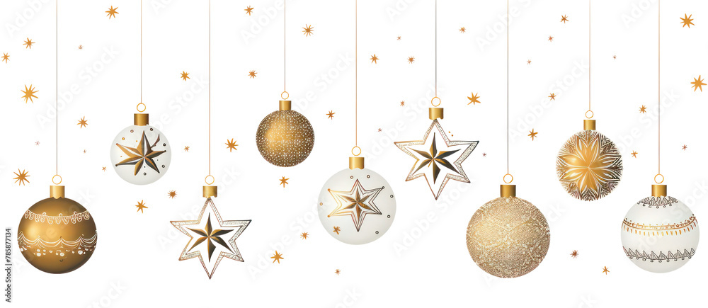 Fototapeta premium PNG Christmas ornaments invitation border christmas christmas ornament celebration