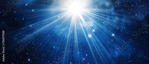 dazzling blue light, an actual universe, and brilliant white lightt
