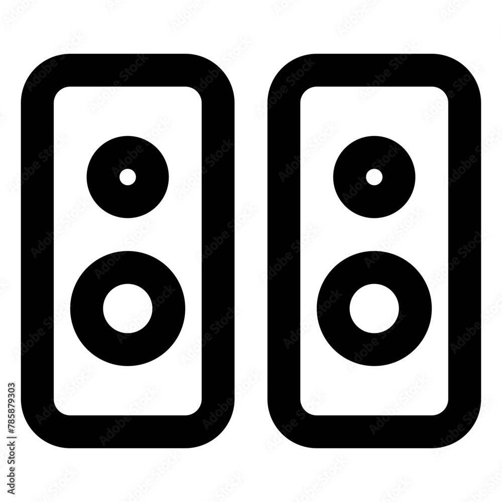 dual speaker line icon dual speaker line icon