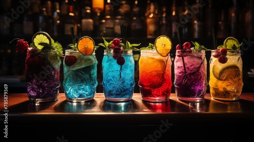 Carnival-themed cocktails and drinks served at a bar or restaurant © Ramzan