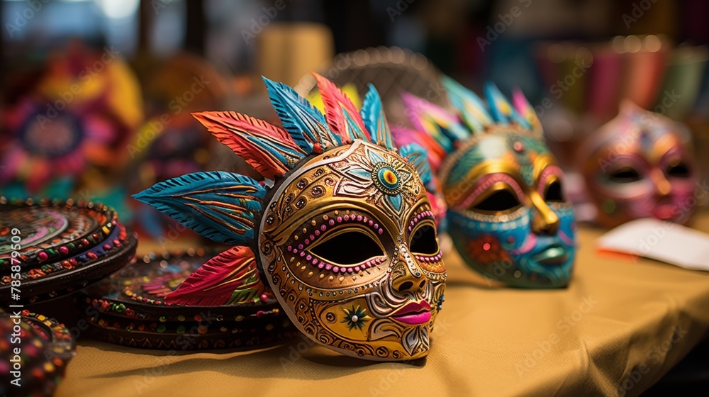Carnival-themed craft fair showcasing handmade items inspired by carnival culture