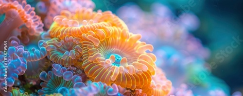 colorful corals under the sea