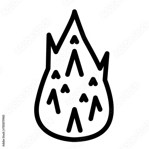 dragonfruit icon line