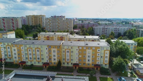 Panorama Apartments Lomza Bloki Krajobraz Aerial View Poland photo