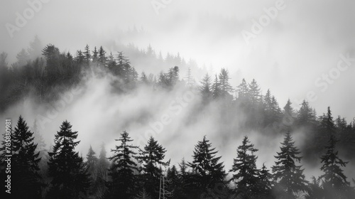 Forest fog in the Pacific Northwest
