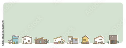 他にも同様のタッチのイラスト素材があります。「建物,アイコン,MK線」で検索。