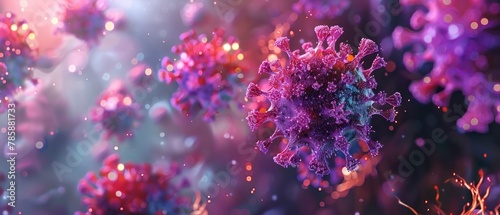  Molecules virus cell. Medical health concept. photo
