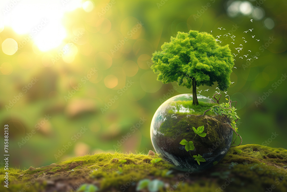 Ecological earth day and tree day concept. Ecological earth day and tree day concept.
