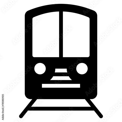 train icon solid line style, suitable for web and mobile app.