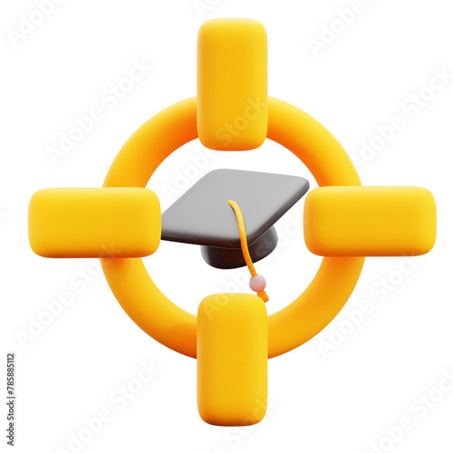 3D Scholarship Target Icon