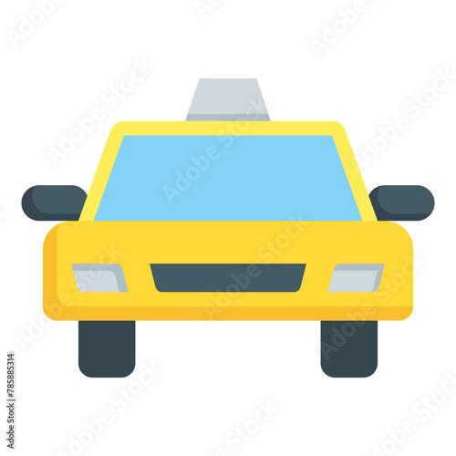 taxi icon flat style, suitable for web and mobile app.