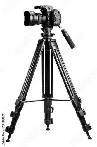 PNG  Professional digital video camera and tripod white background photographing technology