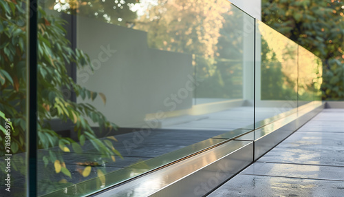 The base rail of a frameless glass balustrade channel