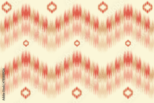 fabric ikat seamless pattern geometric ethnic traditional embroidery style.Design for background,carpet,mat,sarong,clothing,Vector illustration.