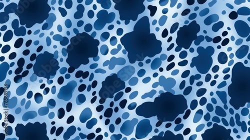 A lovely blue backdrop with light and dark blue leopard spots set in an easy, repeating tile design.