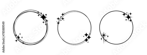 Stardust frame set, twinkle frame decorating various festivals ornament isolated on white background transparent background png file ready to use