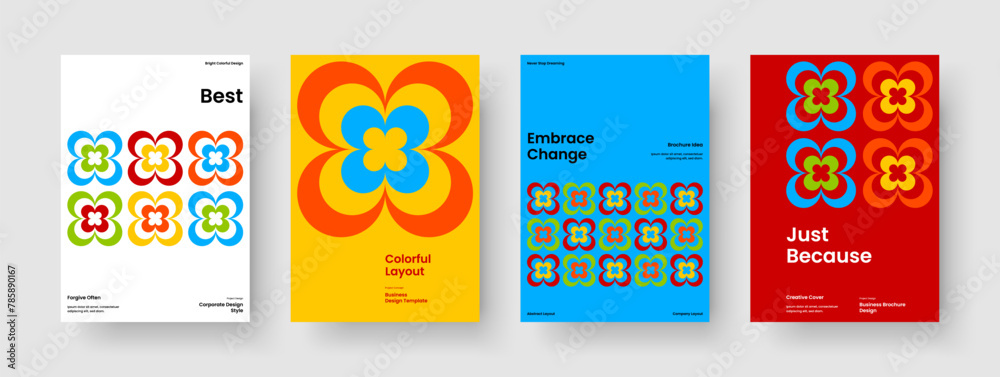 Naklejka premium Creative Book Cover Template. Abstract Flyer Layout. Geometric Report Design. Poster. Background. Business Presentation. Brochure. Banner. Catalog. Magazine. Advertising. Brand Identity. Newsletter