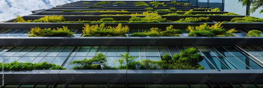 Picture of Exterior of a green-certified corporate building, showcasing ...
