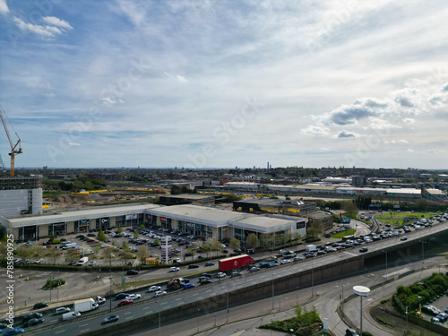 Aerial View of Brent Cross West Hendon London City of England United Kingdom, April 12th, 2024