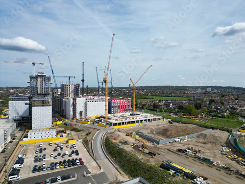 Photography Aerial View of Brent Cross West Hendon London City of England United Kingdom, Ap