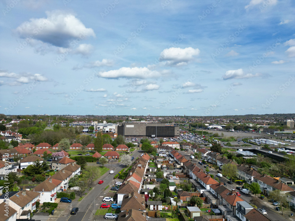 Aerial View of Brent Cross West Hendon London City of England United Kingdom, April 12th, 2024