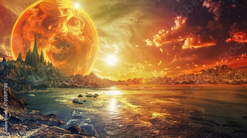 An alternate reality where Earths inhabitants live in harmony with a warmer planet photo
