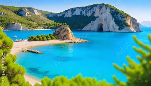 Bright-spring-view-of-the-Cameo-Island--Picturesque-morning-scene-on-the-Port-Sostis--Zakinthos-island--Greece--Europe--Beauty-of-nature-concept-background