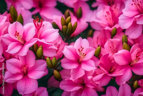 Flower background. Pink azalea flowers