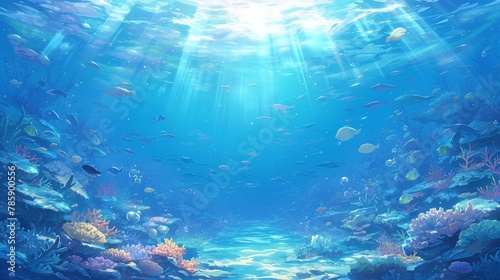 南国の海の水中3