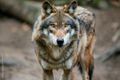 Portrait of a wolf  Canis lupus lupus 