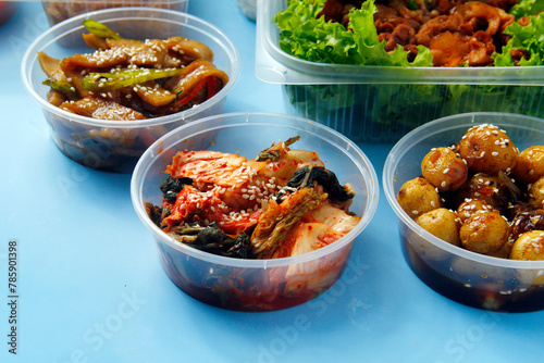 Freshly cooked assorted Korean dishes
