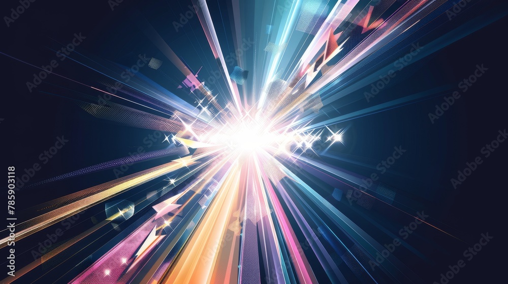Dynamic motion light and fast arrows moving on dark background Dynamic motion light and fast arrows moving on dark background
