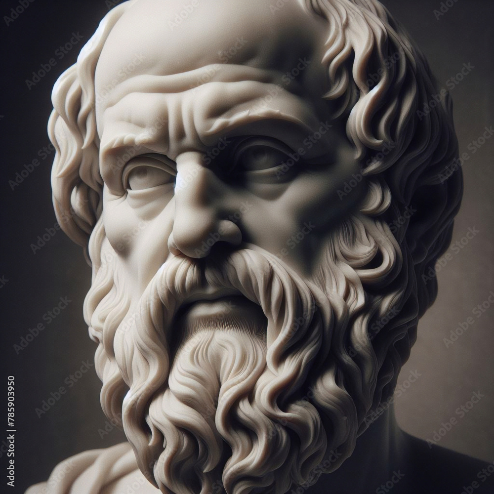 3D rendered illustration of the sculpture of Aristotle. The Greek philosopher. Aristotle is a central figure in the history of Ancient Greek philosophy. 3D rendered illustration of the sculpture of Aristotle. The Greek philosopher. Aristotle is a central figure in the history of Ancient Greek philosophy.