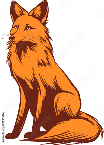 Fox clipart design illustration