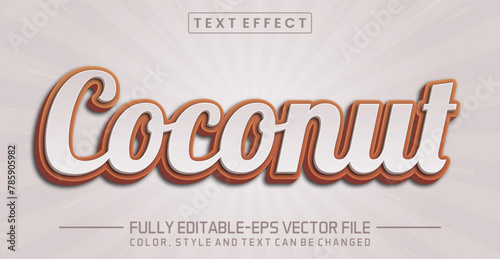 Coconut font Text effect editable