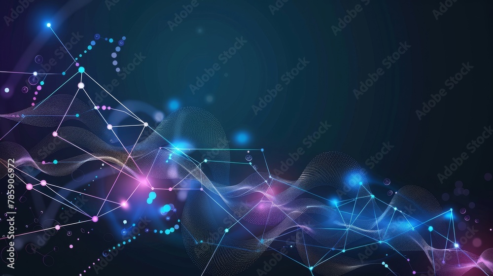 Fototapeta premium Molecular abstract structure and genetic engineering, healthcare and medicine background