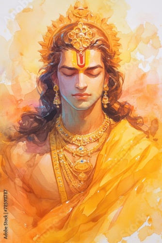 Lord Rama, Shri Ram, artwork, Hinduism Spirituality