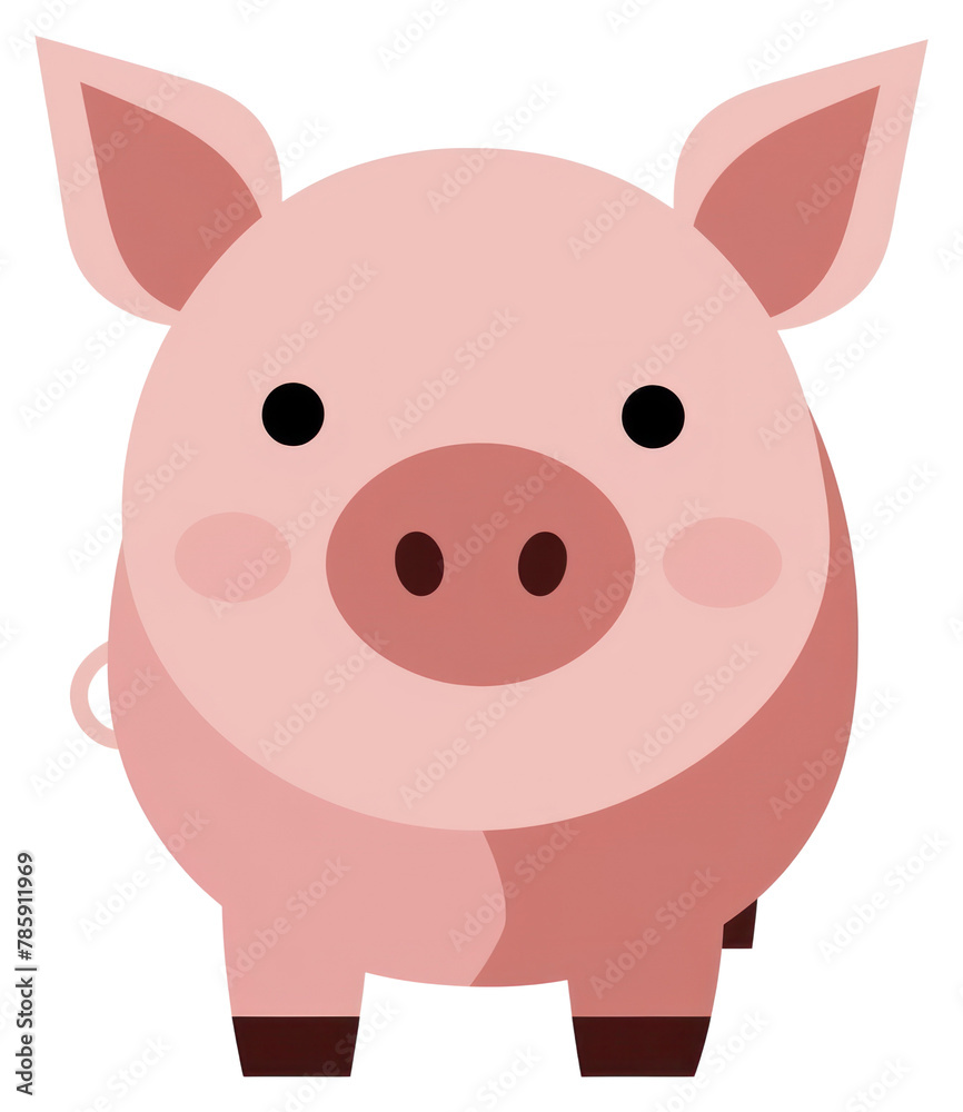 PNG Flat design pig outdoors snowman cricket