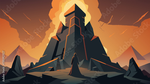 A towering being forged from rough chunks of obsidian giving off an aura of both power and mystery. Its movements are slow and deliberate