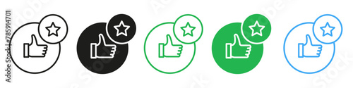 User Review and Feedback Icon for Positive Customer Interaction