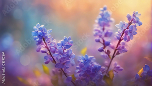 Blue lilac flowers. © saurav005