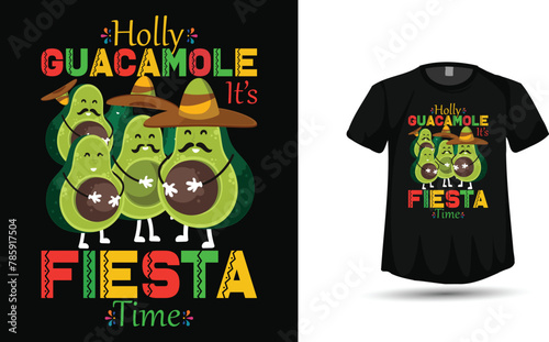 Avocado cinco de mayo fiesta tshirt design