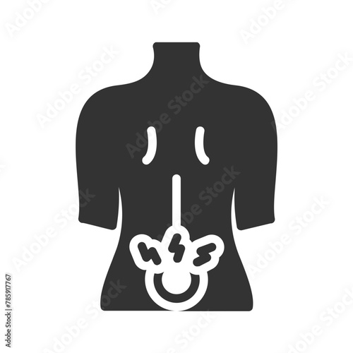 Vector solid black icon for Acute