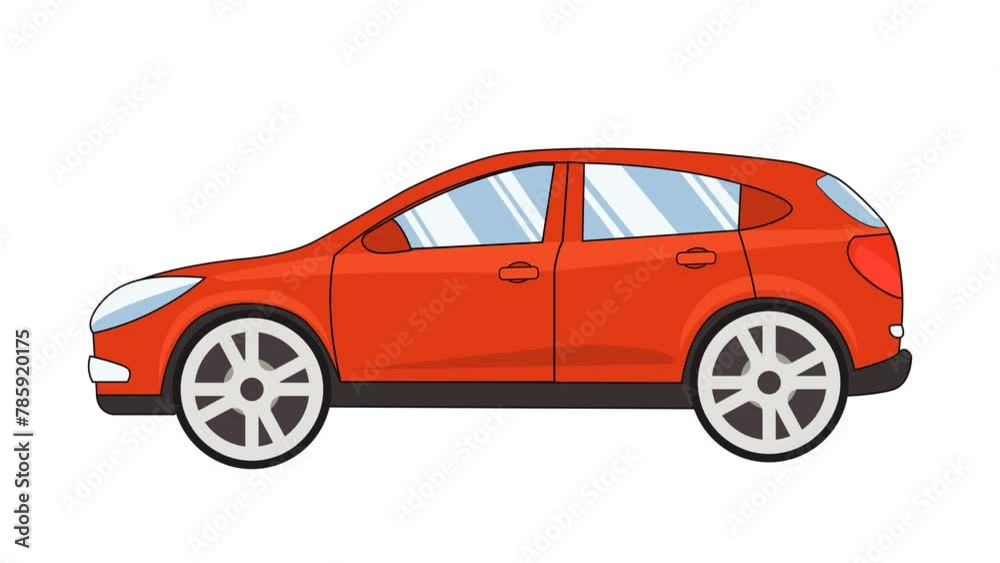 Car Driving Isolated on Transparent Screen Background. High-Quality 4K Video. Car Driving Isolated on Transparent Screen Background. High-Quality 4K Video.