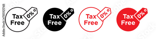 Shopping Tag Icon for Tax-Free Goods and Discounts