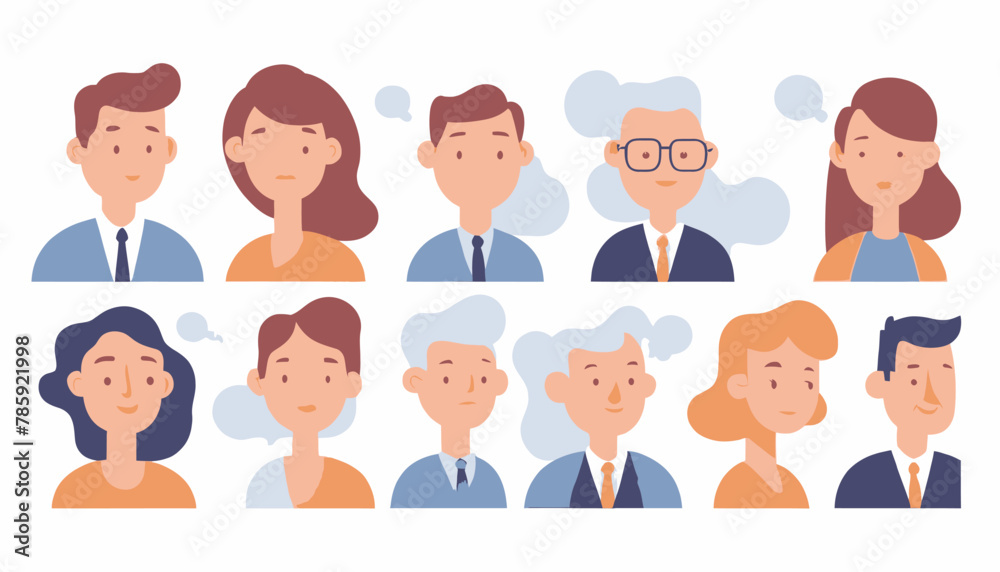 Dreaming Individuals in Modern Flat Style Graphic Design Dreaming Individuals in Modern Flat Style Graphic Design