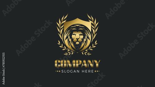 Lion emblem logo design