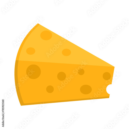 Dairy food ingredient cheese cartoon vector isolated illustration