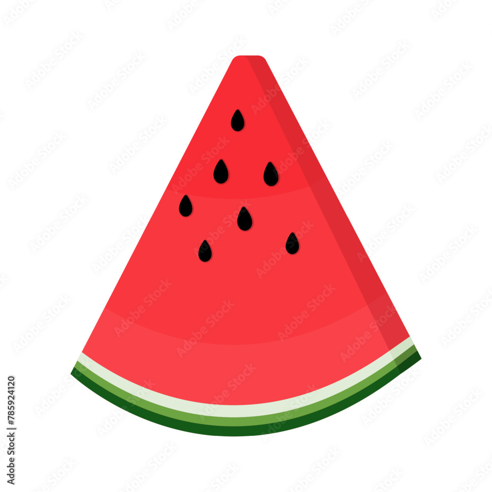 Fresh fruit red meat watermelon cartoon vector isolated illustration Fresh fruit red meat watermelon cartoon vector isolated illustration