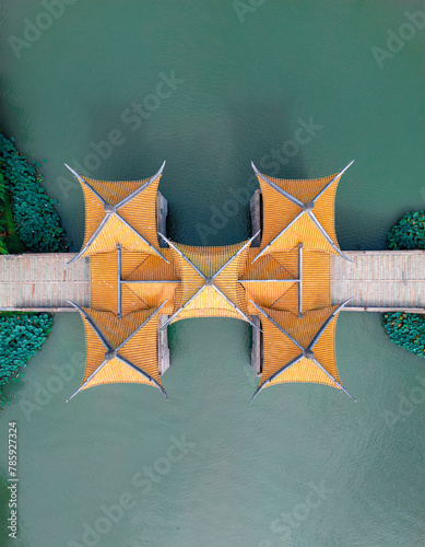 Five Pavilion Bridge in Slender West Lake , Yangzhou City, Jiangsu Province, China photo